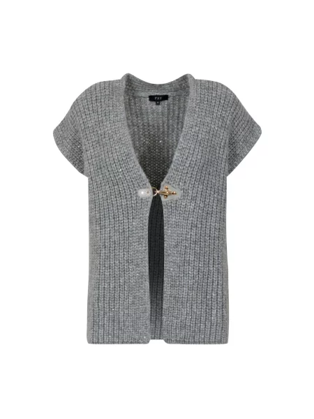 Kardigan Fay z cekinami szary