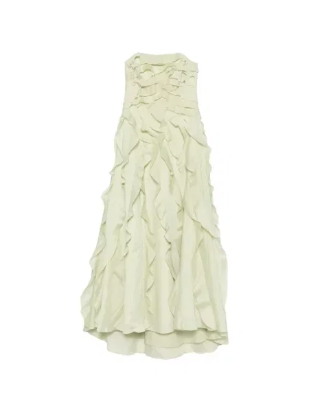 Rochie Aje cu volane verde