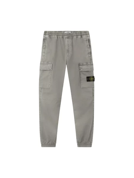 Spodnie cargo Stone Island z twillu z kamieniami szare