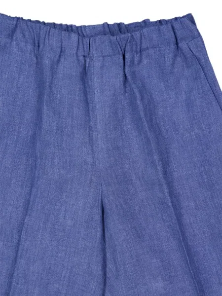 Lininiai šortai Piacenza Cashmere mėlyna