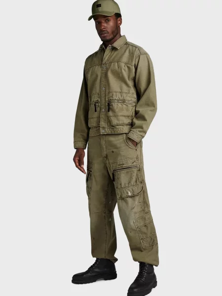 Штани карго G-star Raw зелені