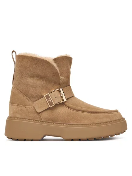 Tommy Hilfiger Μπότες Χιονιού Th Buckle Shearling Snow Boot μπεζ