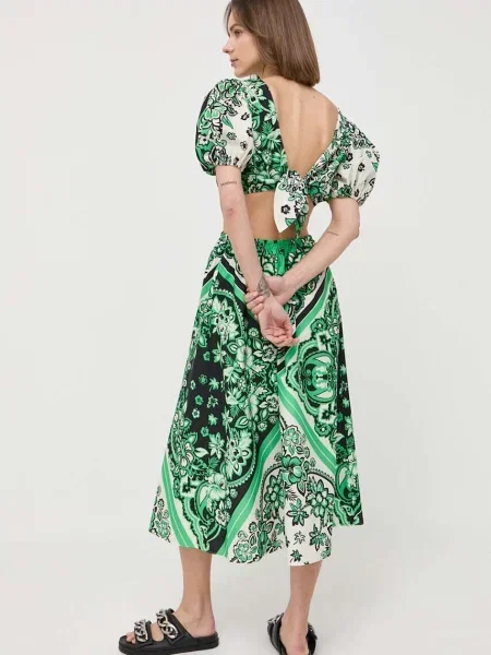 Платье миди Red Valentino клеш красное