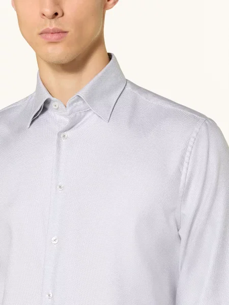 Seidensticker Košile Shaped Fit světle šedá bílá