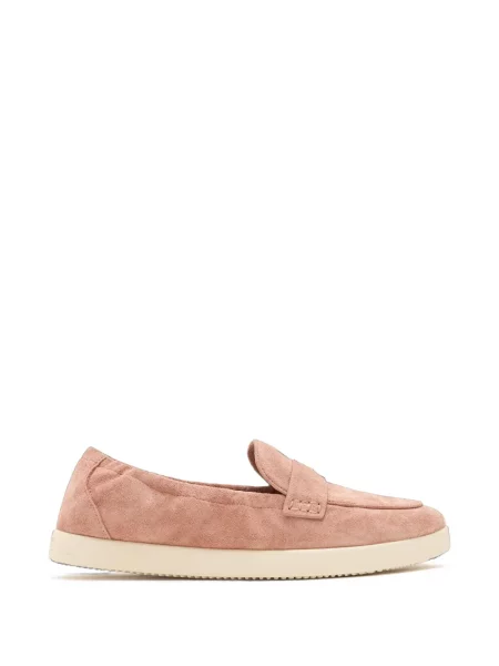 Pantofi loafer Tory Burch din piele de căprioară roz