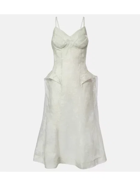 Rochie Mcqueen de mătase verde
