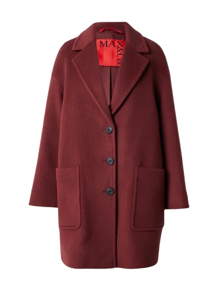 MAX&Co. Palton de lână Vișiniu bordo