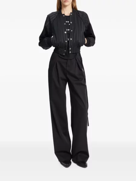 Tricou Ann Demeulemeester cu imagine din jerseu negru
