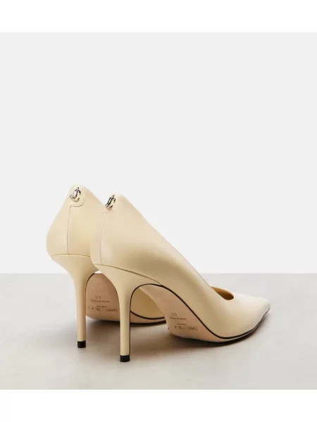Pantofi cu toc Jimmy Choo din piele alb