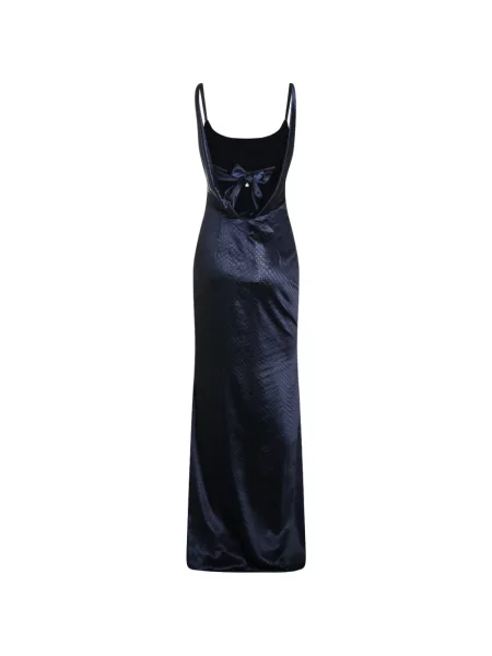 Rochie maxi Elisabetta Franchi cu funde albastru