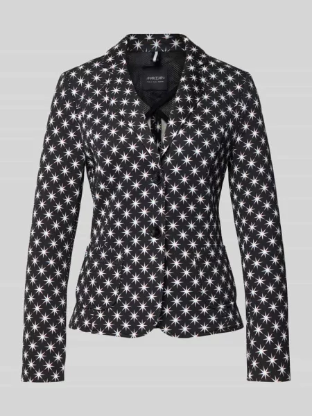 Żakiet o kroju slim fit ze wzorem na całej powierzchni Marc Cain czarna