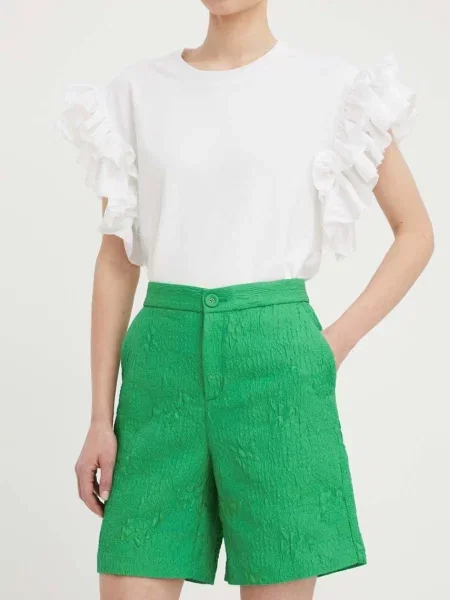 Custommade pantaloni scurti femei neted high waist verde