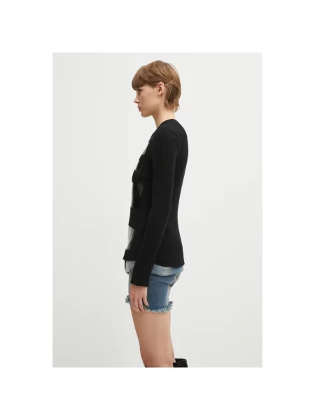 Maison Margiela sweter z dodatkiem wełny czarny