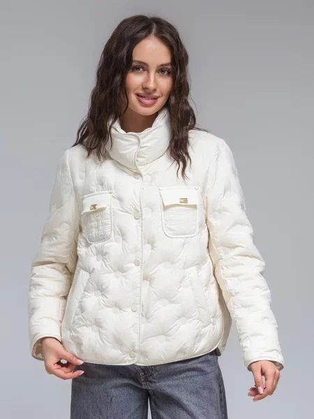 Демісезонна куртка VIVA WEAR молочний