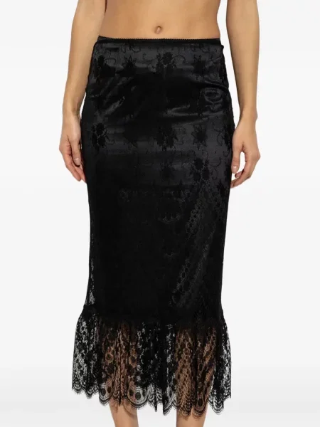 Fustă Dolce & Gabbana din dantelă negru