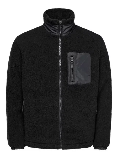 Only & Sons Jachetă fleece ONSTYRO' negru