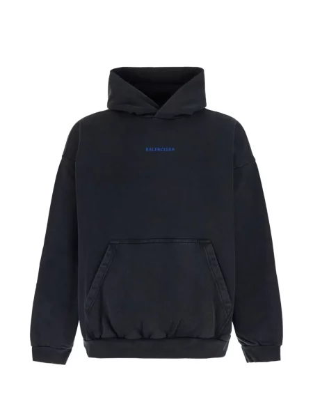 Hanorac cu glugă Balenciaga cu broderie negru