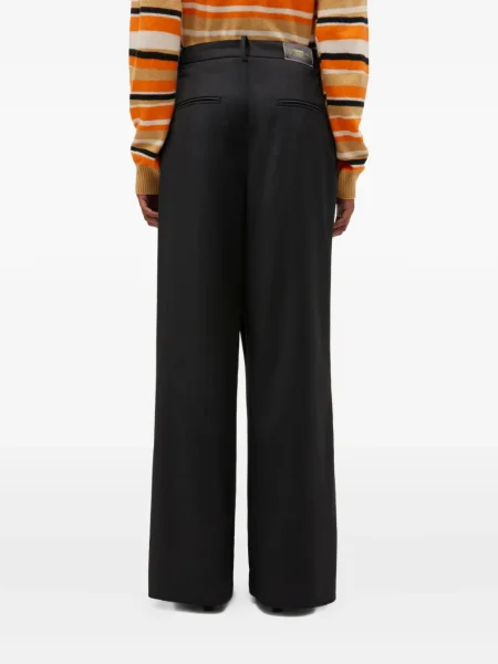 Pantaloni Ganni plisate negru