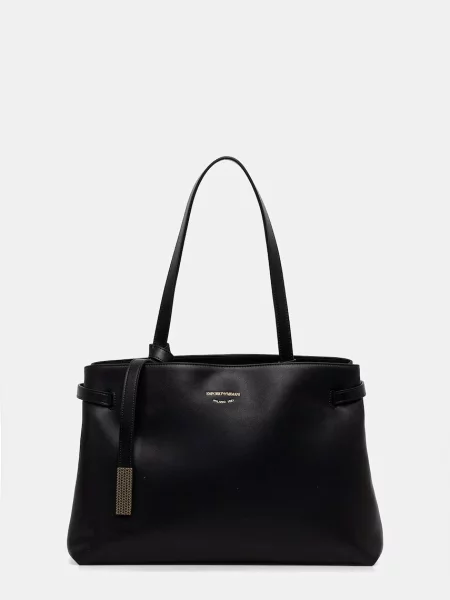 Geanta de piele Emporio Armani din piele negru