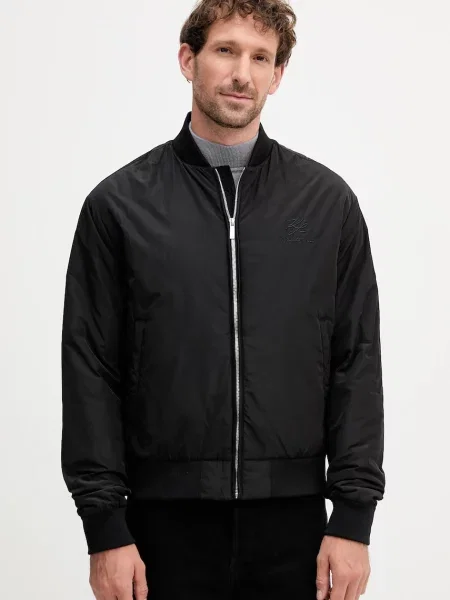 Karl Lagerfeld geacă bomber de tranzitie negru