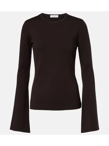 Pulover Gabriela Hearst de lână maro