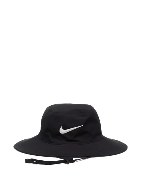 Kötött levágott póló Nike nyomtatás fekete