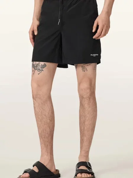 AllSaints pantaloni scurți de baie pentru bărbați MIKRO negru