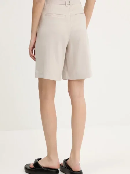 Kraťasy Abercrombie & Fitch high waist béžová