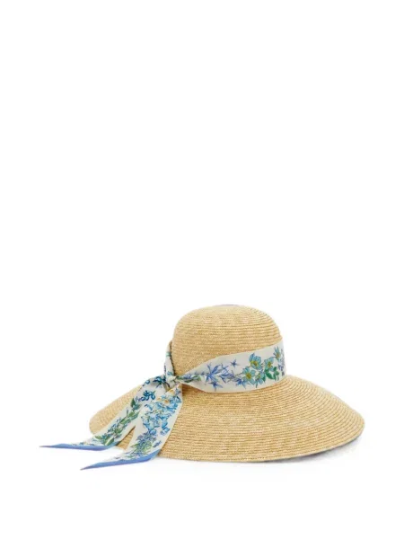 Căciulă Ferragamo de mătase cu model floral cu imagine