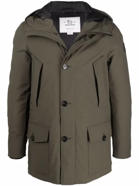 Geacă parka Woolrich stretch verde