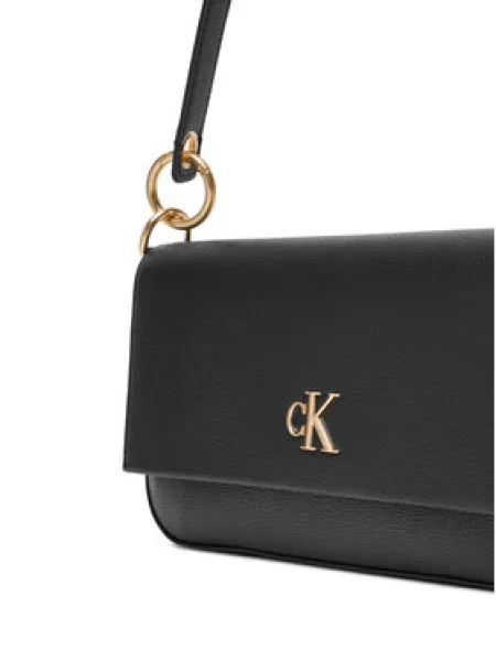 Calvin Klein Rankinė ant peties / sidabrinė juoda