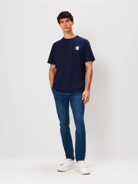 Футболка Sinsay в деловом стиле синяя