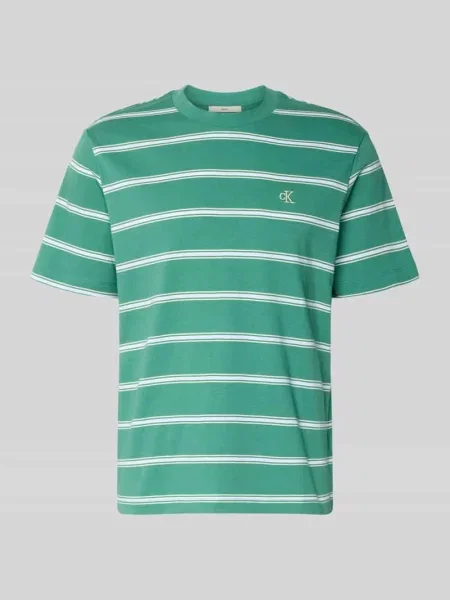 T-shirt z wyhaftowanym logo Calvin Klein Jeans zielona