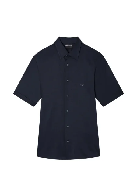 Cămașă Emporio Armani scurtă albastru