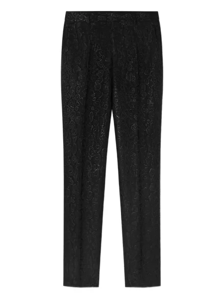 Pantaloni Versace cu model leopard negru