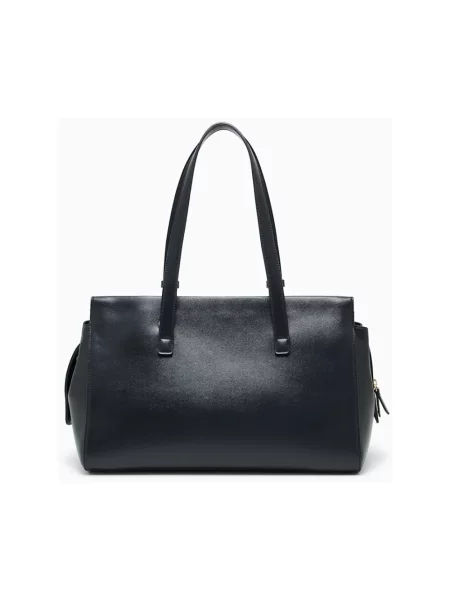 Armani Exchange torebka shopper z imitacji skóry czarna