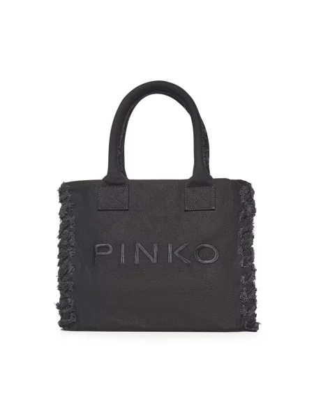 Shopperka Pinko skórzana czarna