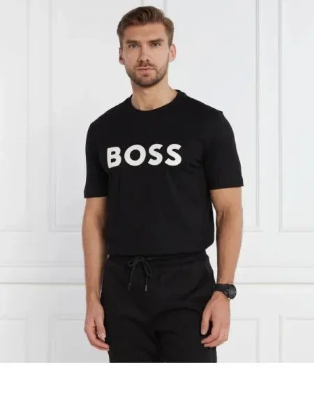 BOSS BLACK Tricou Tiburt negru