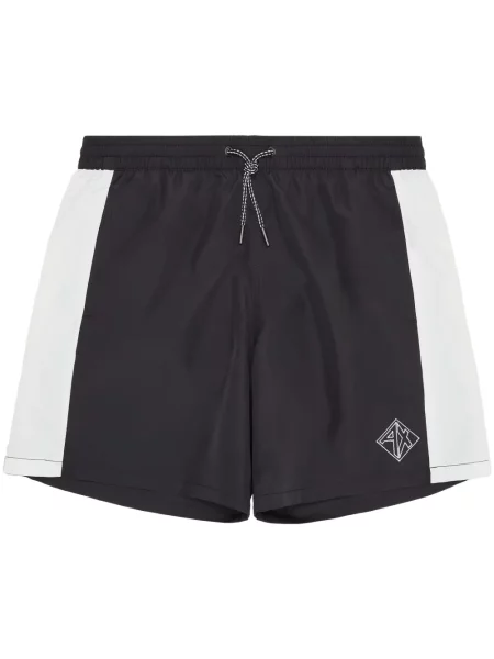 Slip de baie Armani Exchange cu broderie albastru