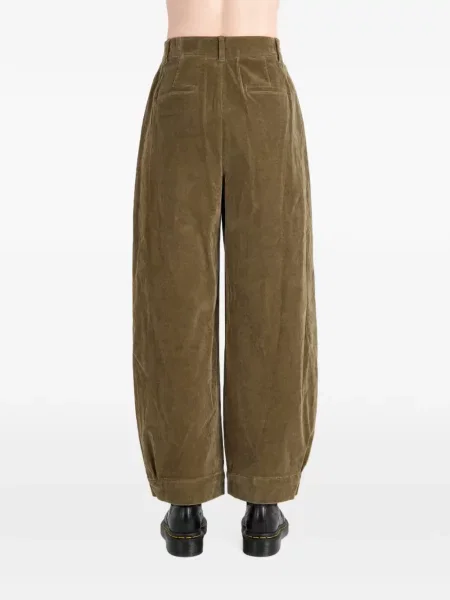 Pantaloni Amomento de catifea cord verde