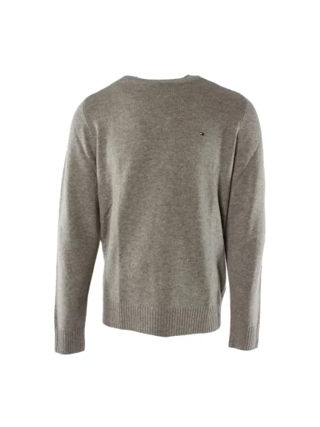 Sweter o kroju regular fit z mieszanki wełny jagnięcej Tommy Hilfiger szary