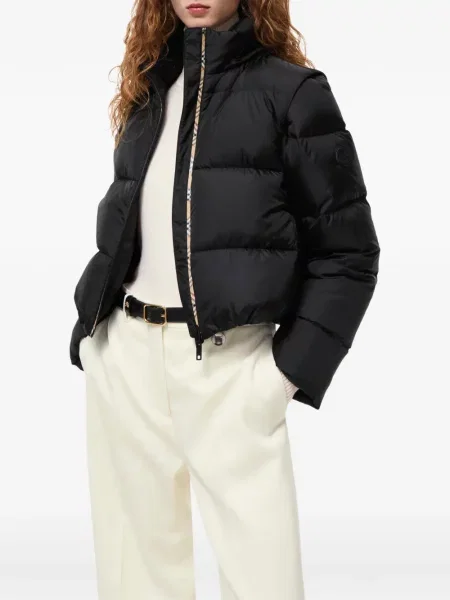 Καρό μπουφάν Burberry μαύρο