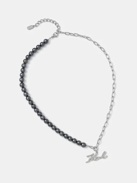 Karl Lagerfeld colier argintiu