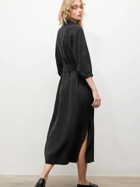 Answear.LAB rochie midi drept negru