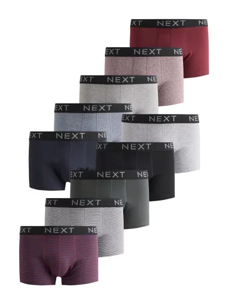 Next Boxeri albastru / bleumarin / oliv / mov zmeură / roșu carmin negru