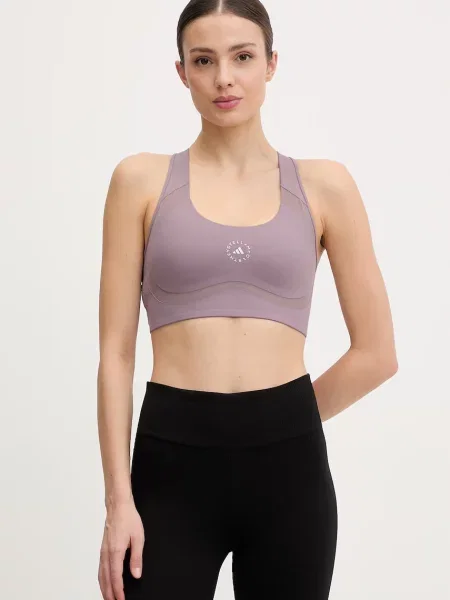 Adidas by Stella McCartney sportovní podprsenka fialová