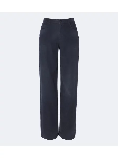 Pantaloni The Row de catifea cord albastru