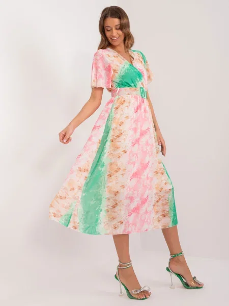 Rochie mini Fashionhunters cu mâneci scurte scurtă de costum roz