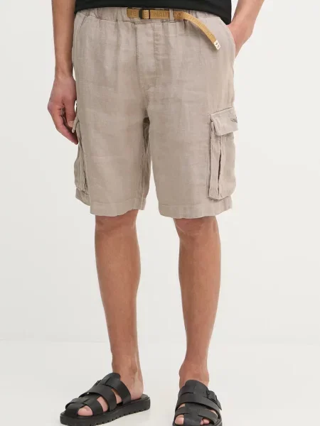 Lanene kratke hlače Aeronautica Militare rjava