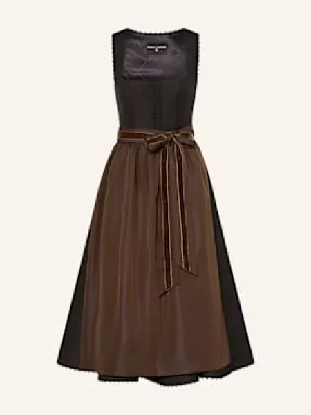 Kinga Mathe Sukienka Bawarska Żakardowa Tiara schwarz czarna